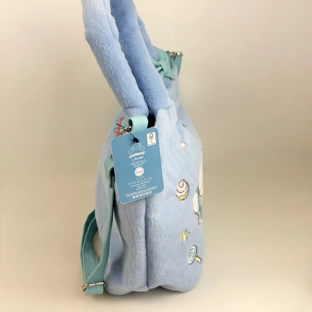 Cinnamoroll Baby Blue Fuzzy Crossbody Bag New With Tags